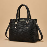 Woven Texture Three-piece Set Large Capacity One Shoulder Combination Bags
