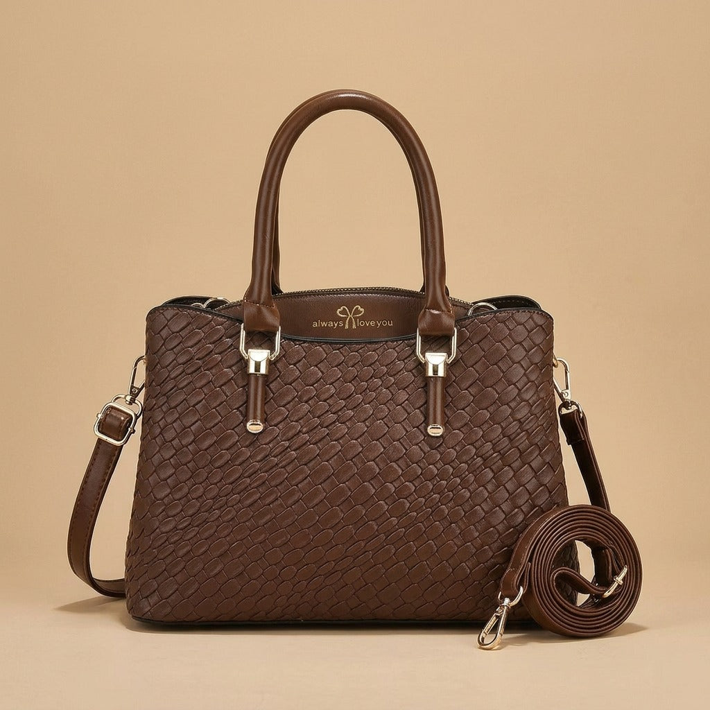 Woven Texture Three-piece Set Large Capacity One Shoulder Combination Bags