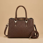 Woven Texture Three-piece Set Large Capacity One Shoulder Combination Bags