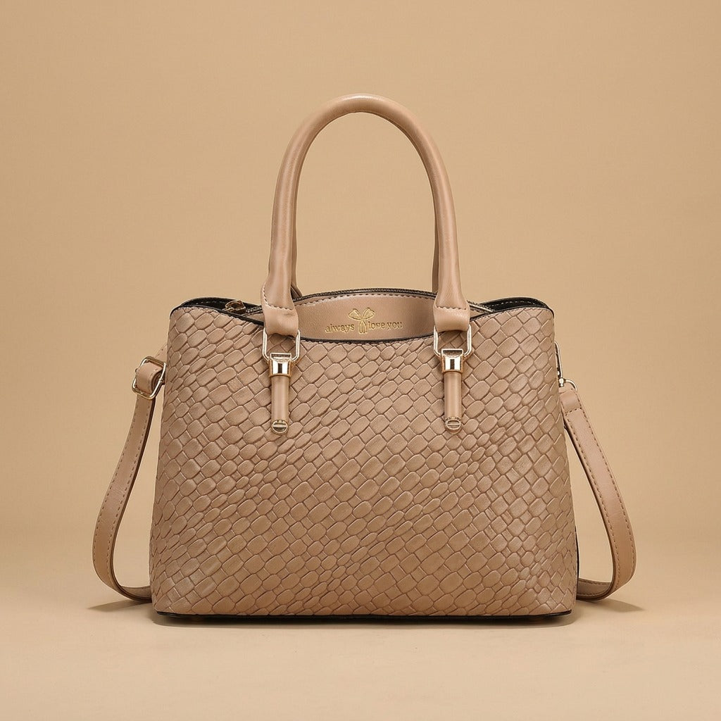 Woven Texture Three-piece Set Large Capacity One Shoulder Combination Bags