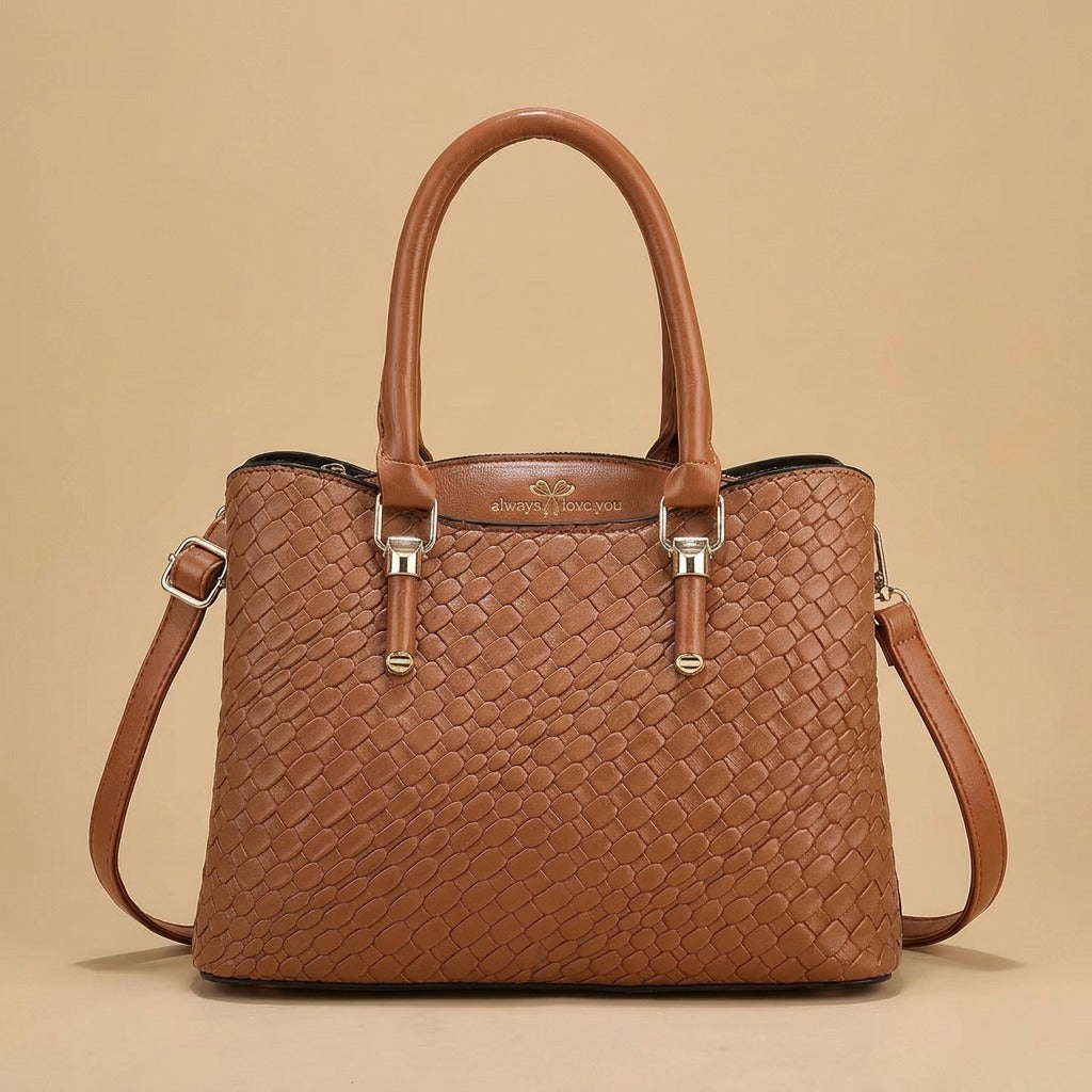 Woven Texture Three-piece Set Large Capacity One Shoulder Combination Bags