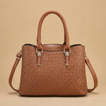 Woven Texture Three-piece Set Large Capacity One Shoulder Combination Bags