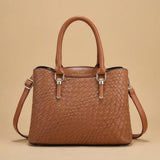Woven Texture Three-piece Set Large Capacity One Shoulder Combination Bags